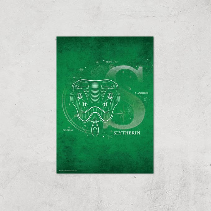 Harry Potter Slytherin Giclee Art Print - A3 - Print Only