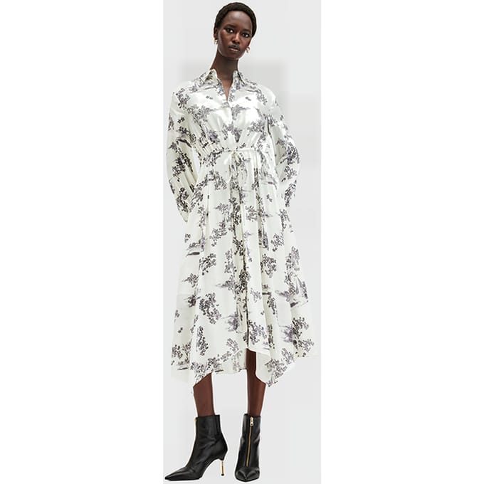 AllSaints Skye Dress Maria Off White Maat: 2 | Blousejurken Outlet | Dames | Creme