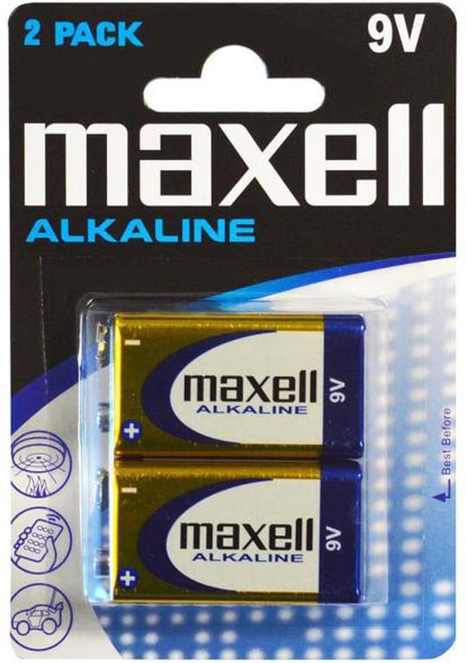 2 x 9 Volt Alkaline batterijen