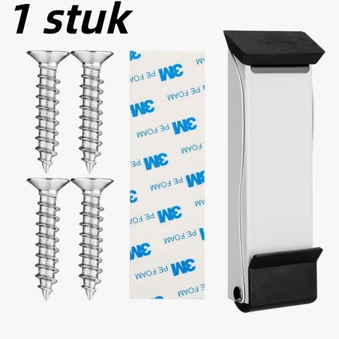 1 stuk - Deurstopper - Deurstopper zonder perforatie, antibotsingsdeurblokkering - wit