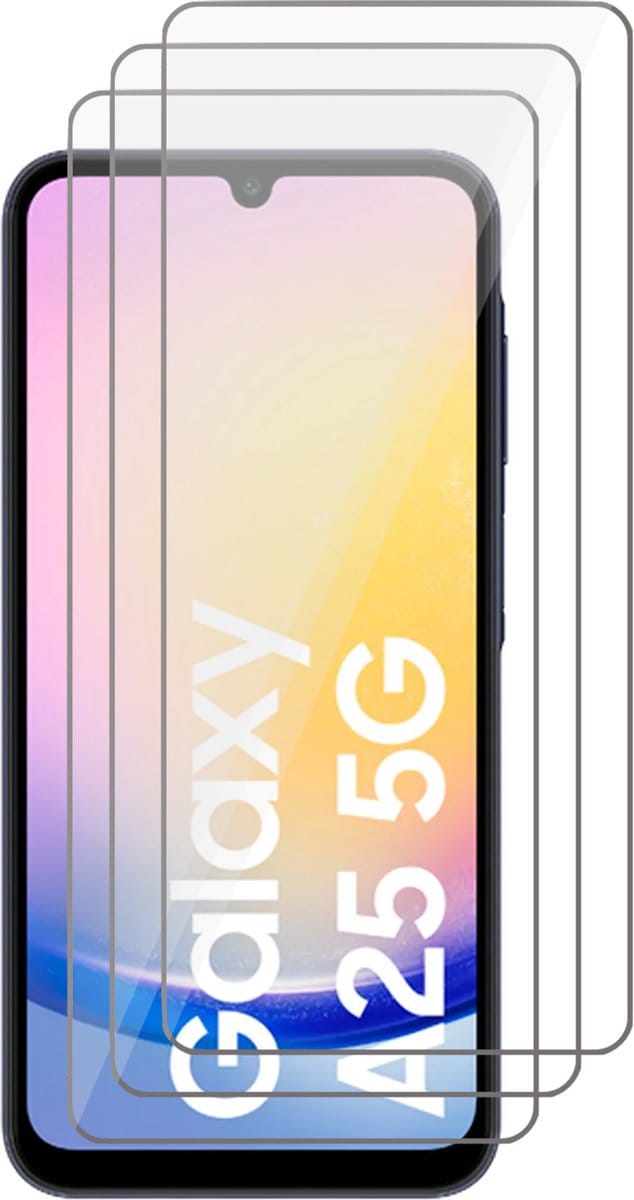 Screenprotector geschikt voor Samsung Galaxy A25 / A24 - 3x Glas Screen Protector