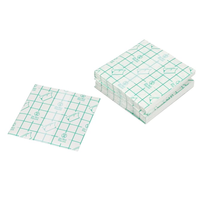100 Stuks Zelfklevende Waterdichte Pleisterhoes Transparante Wegwerp Rekbare Film Verband white