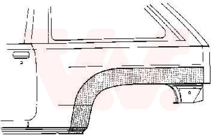 Van Wezel - ACHTER SCHERM VOOR OPEL CORSA B 1993-2000 ARC116409VWAN