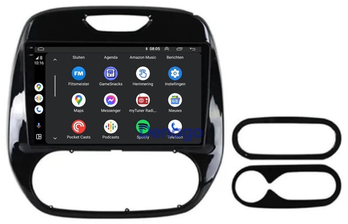 CarPlay autoradio geschikt voor Renault Captur | 2017 t/m 2019 | Android 13 | Draadloos Apple CarPlay & Android Auto | 2GB + 32GB | QuadCore processor | Denago DNG-A246 | 2025 model | 2017 2018 2019 | Bluetooth & Wifi