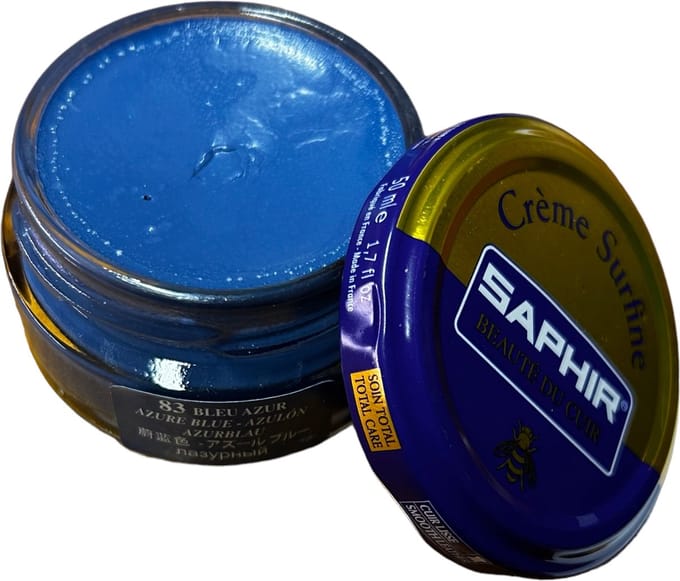 Saphir Creme Surfine (schoenpoets) Azur Blauw