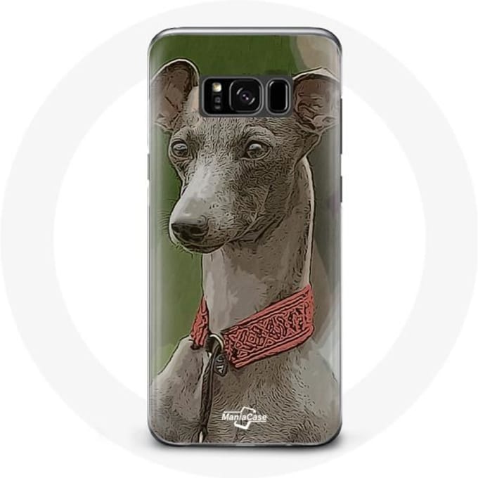Coque - Samsung - Galaxy S8 - Souple - Lévrier greyhound - Gris gris