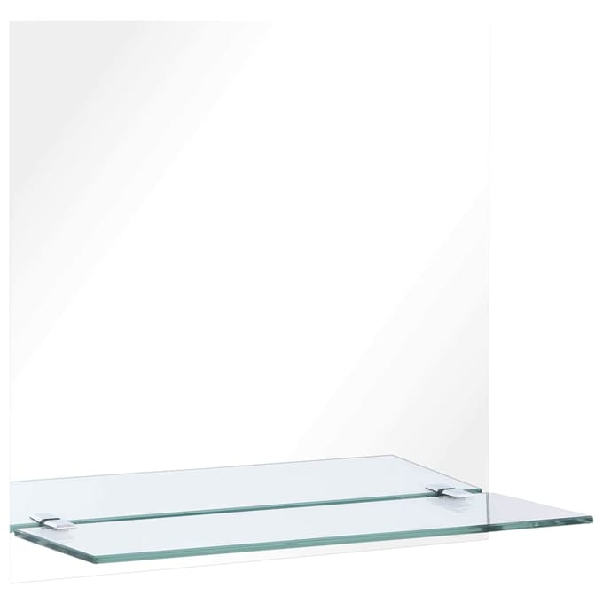 vidaXL - Wandspiegel - met - schap - 30x30 - cm - gehard - glas