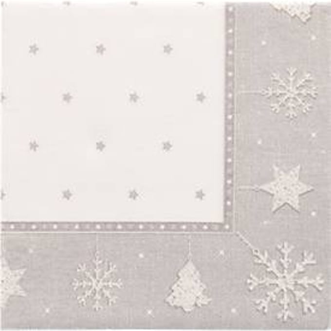 Servetten Papstar "ROYAL Collection", 20 st, 1/4 vouw, 400 x 400 mm, zilver