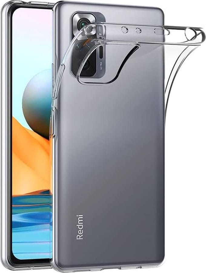 Flexibele achterkant Silicone hoesje Transparant Geschikt voor: Xiaomi Redmi Note 10 Pro