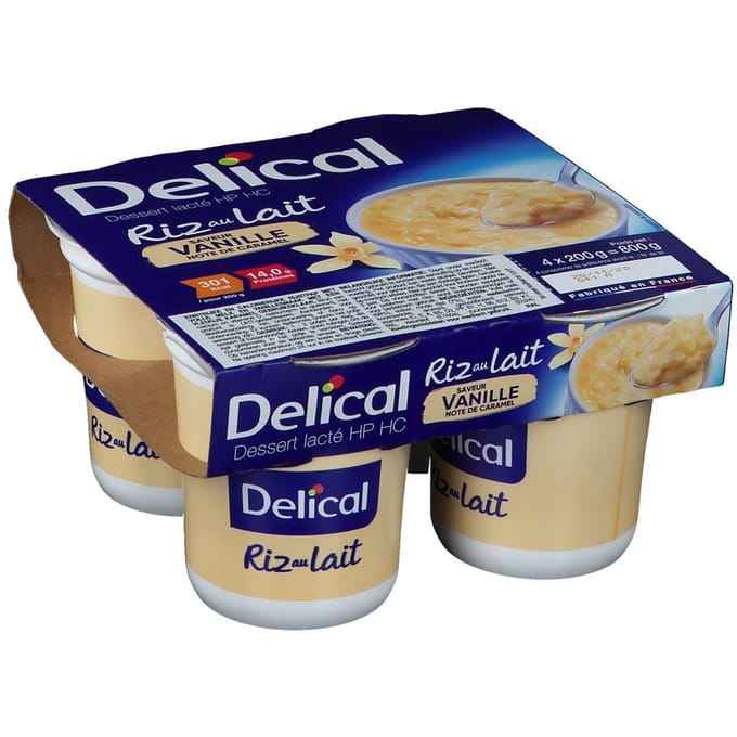 Delical Rijstpap Vanille 4x200 Beslag