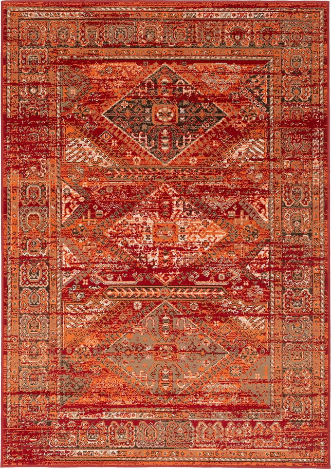 Pergamon Vloerkleed Designer Pop-Vintage Oosterse rand