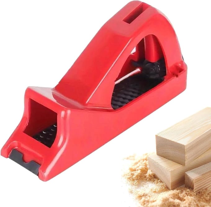 Platte Rasp - Vijlrasp Gipsplaat - Gladmaken van Materialen - Ergonomisch Ontwerp - 14 x 4 cm - Rood