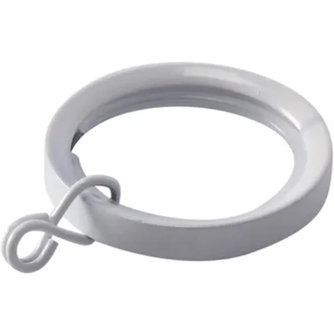 Decomode - Gordijnring - Metaal - Wit Hoogglans - Dia. 20mm - 10 Stuks