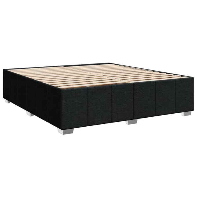 vidaXL - Bedframe - zonder - matras - stof - zwart - 200x200 - cm