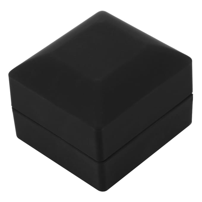 LED Verlichte Verlovingsring Trouw Sieraden Display Doos Geschenk Opbergdoos (Ringdoos) black