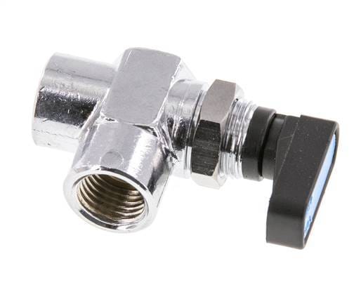 G 1/4 inch Compacte 2-Weg Haakse Kogelkraan Messing - BL2BC-MAN-SD-014