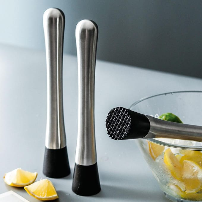 Praktische Roestvrijstalen Stamper Cocktail Muddler Duurzame IJsstamper Hamer Drankblender white