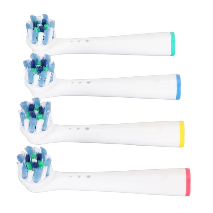 4 STUKS Elektrische Tandenborstelkoppen Zachte Borstelharen Borstelkoppen Set Vervanging Voor Oral B Braun D12 D10 white