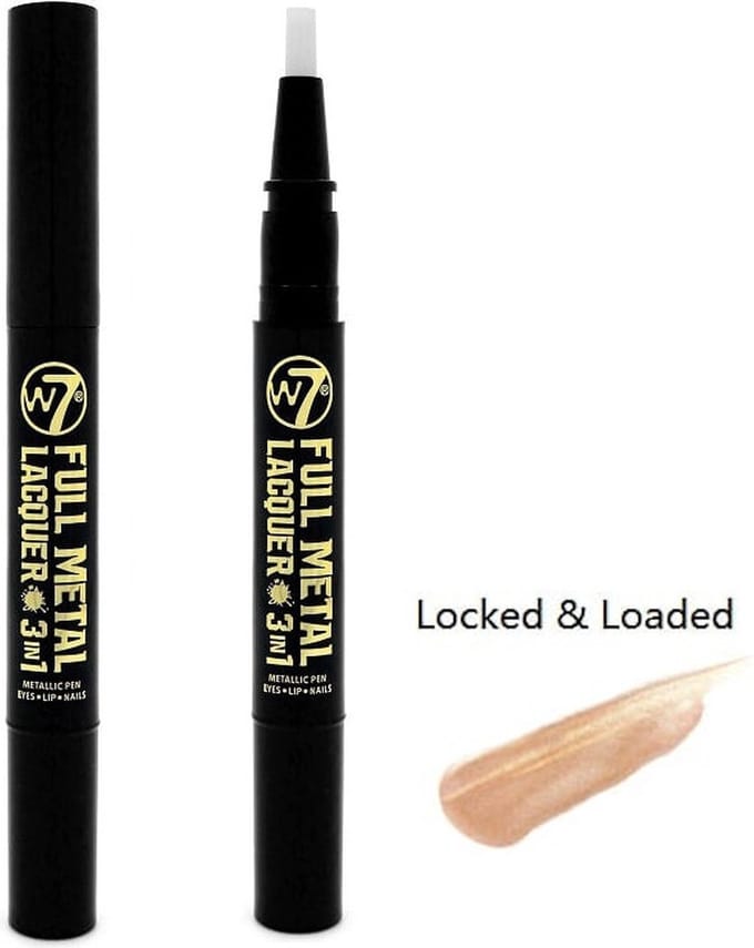 W7 Full Metal Lacquer Metallic Pen Eyes-Lips-Nails - Locked & Loaded