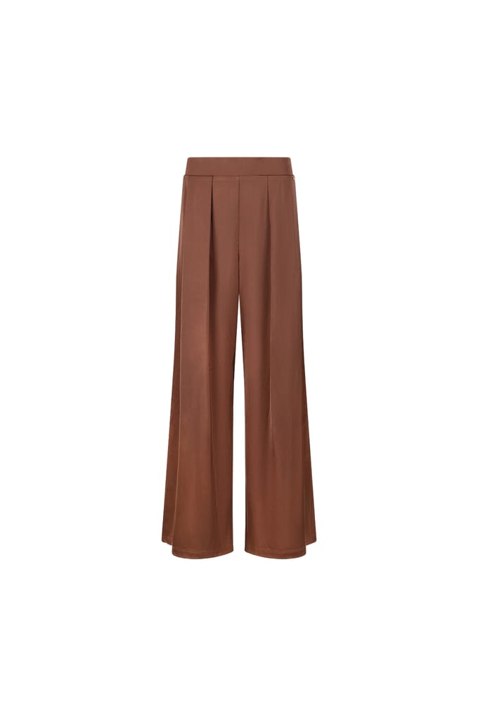 Nukus June Pants Shiny Pantalons Bruin Nkf09068
