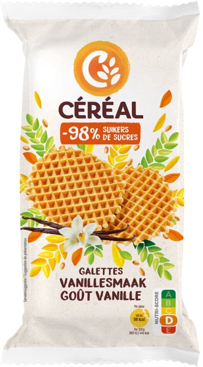 Céréal Galettes Vanillesmaak - 3 x 175 gr - Voordeelverpakking
