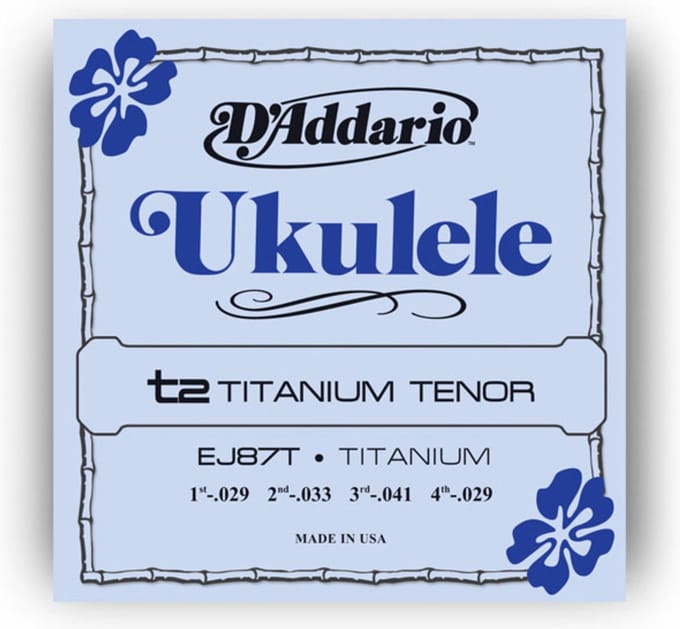 D'Addario Ukulele snaren EJ87T Tenor Titanium 29-33-41-29 - Snaren