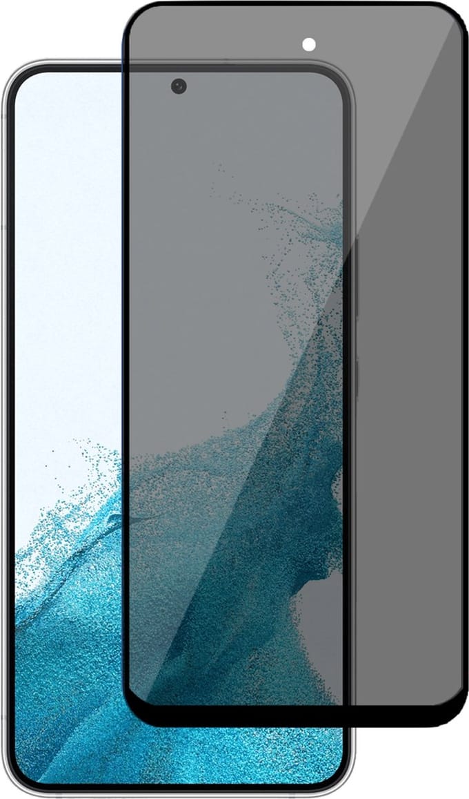 Privacy Screenprotector geschikt voor Samsung S22 - Privé Beschermglas Screen Protector Glas