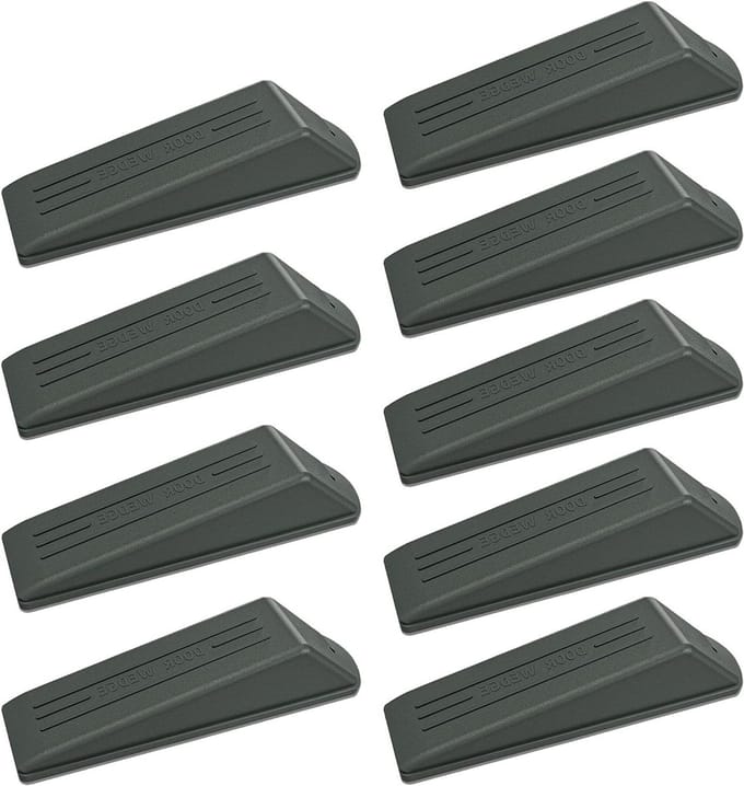 Grijze Deurstopper - Deurwig Set - Deuren Open Houden - Antislip Rubber - 9 Stuks - Grijs