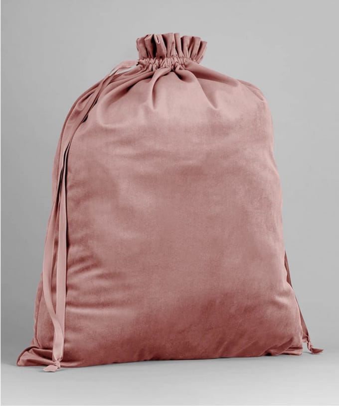 Velvet giftbag Roze Small