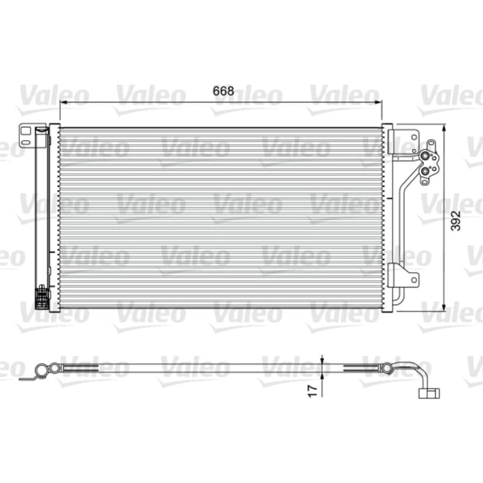 Condensator, airconditioning VALEO 814015