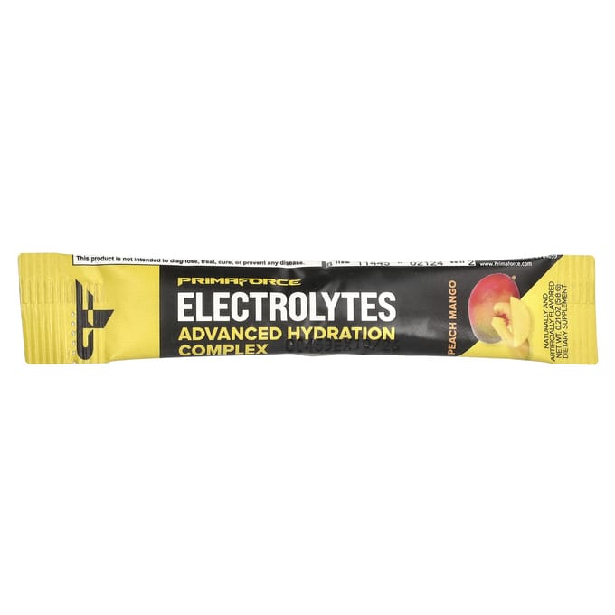 Primaforce, Elektrolyten, Vochtversterkend Complex, Perzik Mango, 30 Zakjes, 0,21 oz (5,9 gram) Elk