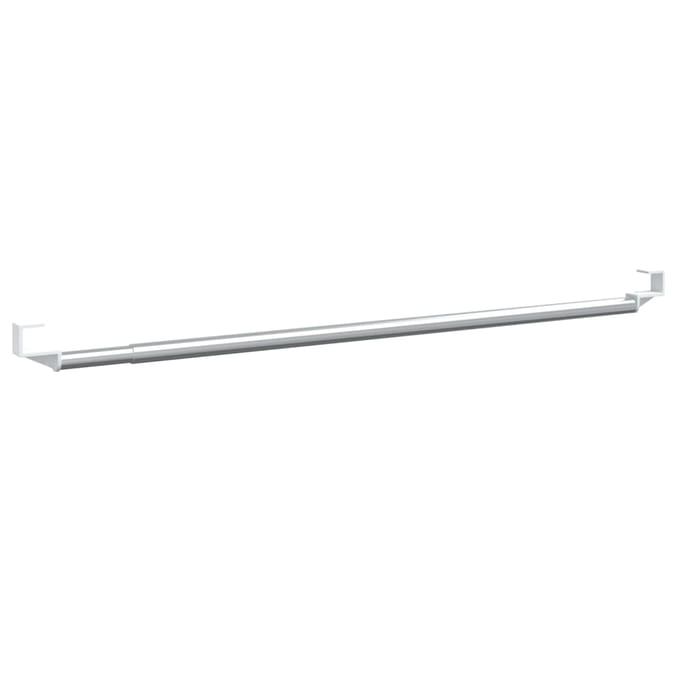 vidaXL - Gordijnrails - 2 - st - 60-105 - cm - aluminium - wit - en - zilverkleurig