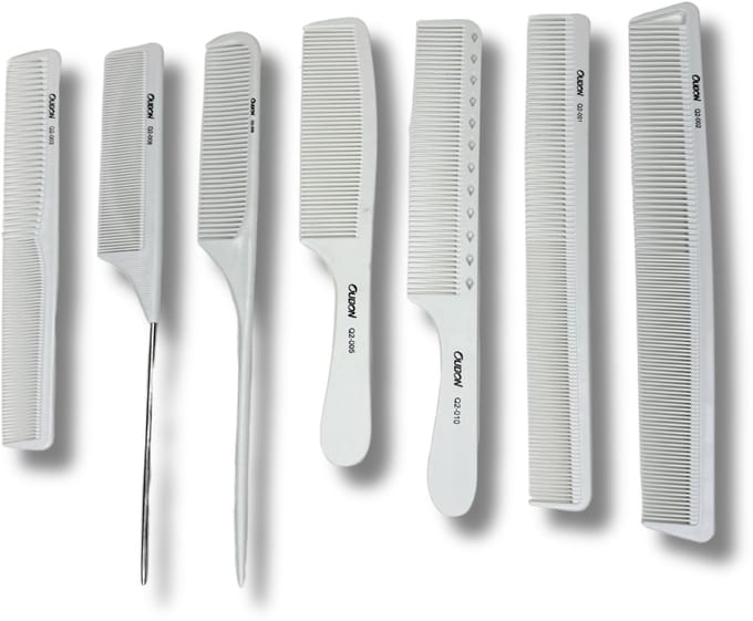 Guardian Beauty Kamset - Carbon Kam - 7 stuks - Haarstylingtools - Wit