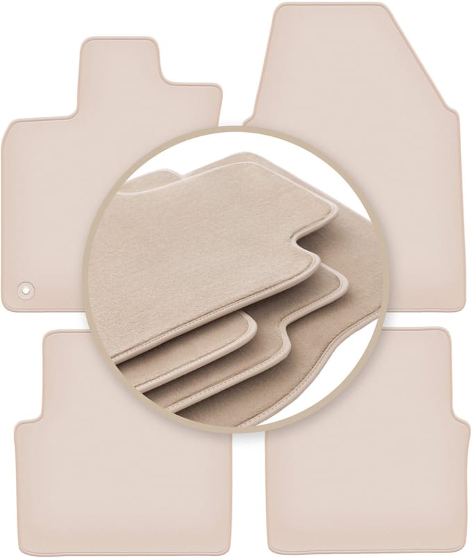 PREMIUM beige matten voor: Nissan Qashqai I J10 (brede) crossover 2007-2013