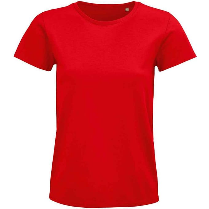 SOLS Dames/Dames Pioneer Organic T-shirt (Rood)