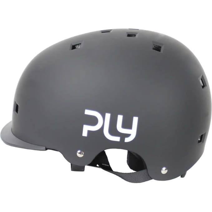 PLY - Plain - Skatehelm - Zwart - 55-58cm (M)