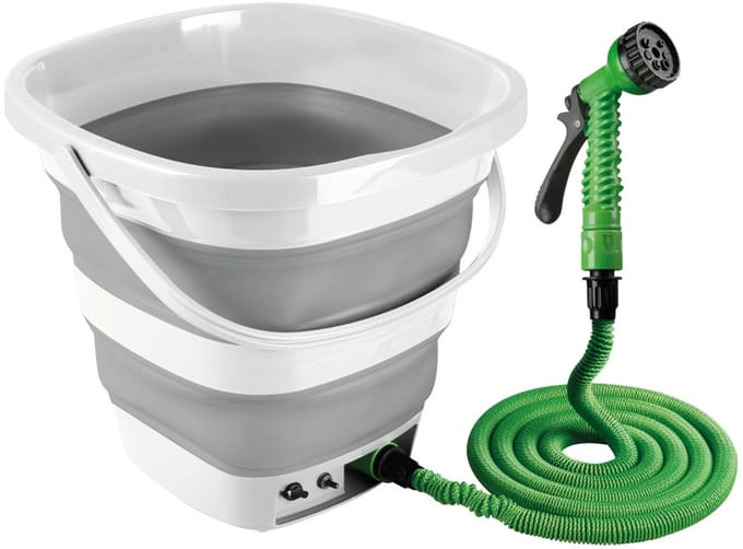 Lampa opvouwbare emmer met oplaadbare batterijpomp - 15 liter