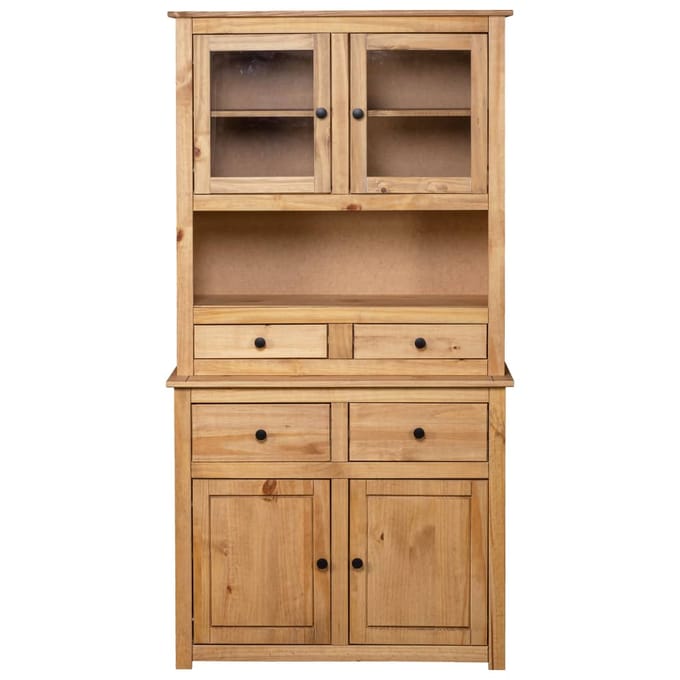 vidaXL - Hoge - kast - Panama - Range - 93x40,5x180 - cm - massief - grenenhout