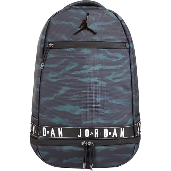 Sac à dos Jordan en polyester Unisexe Noir Vert ONESIZE gray