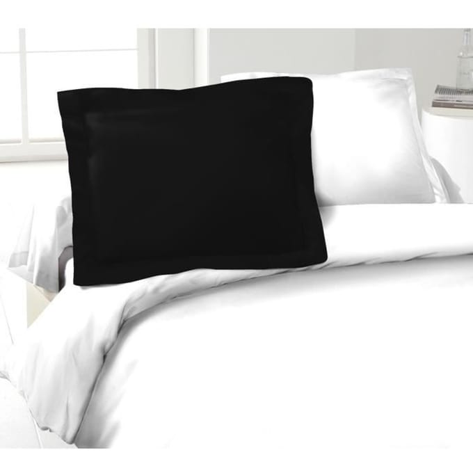 Kussensloop Lovely Home 100% katoen 2 Onderdelen Zwart (50 x 70 cm)