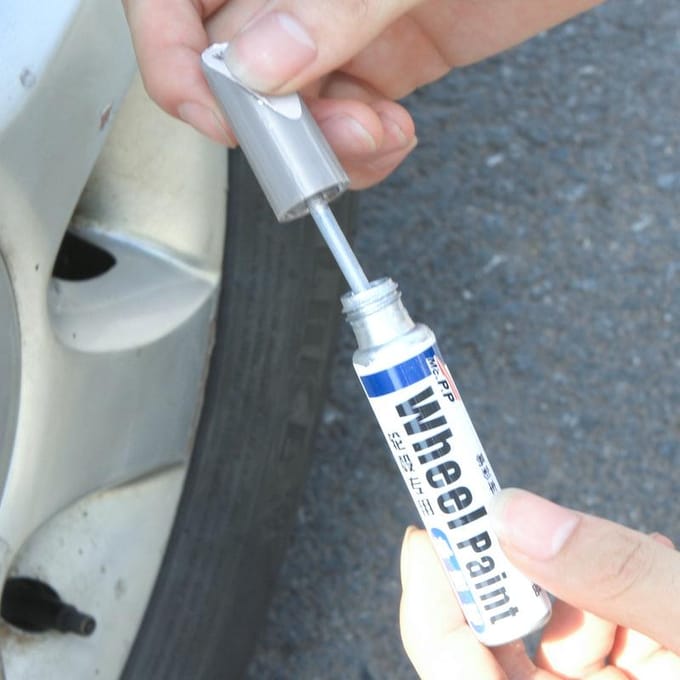 Stylo de réparation de roues de voiture couleur argent 12ml, 1 pièce, stylo anti-rayures, accessoires de voiture gray