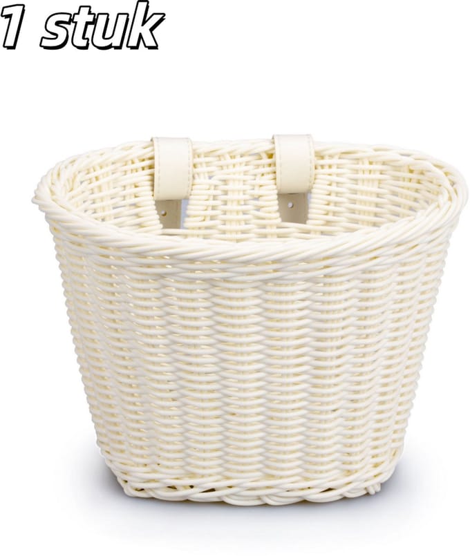 1 stuk - Fietsmand - Unisex - Mini-mand voor - Accessoires voor loopfietsen - Mini-scooteraccessoires - Decoratieve fietsaccessoires - Wit