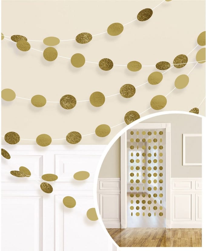 Amscan Slingers Goud 210 Cm 6 Stuks