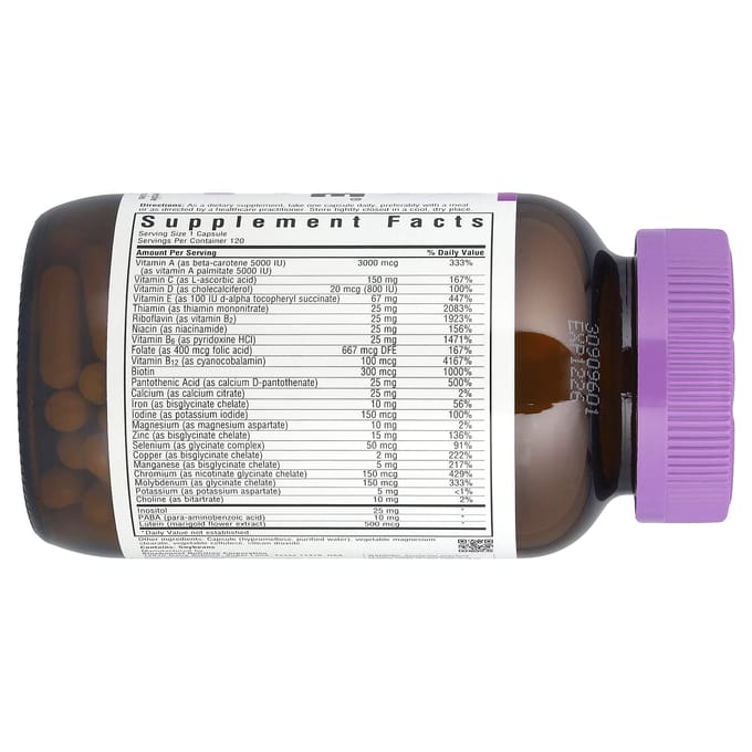 Bluebonnet Nutrition, Multi One, 1 tablet per dag complex, 120 plantaardige capsules