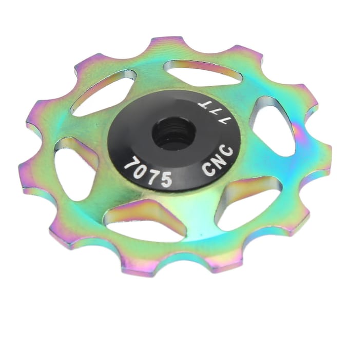 Poulie de Dérailleur Arrière 11 Dents Alliage d'Aluminium Conception Creuse Support Solide Roulement Intégré Vélo black