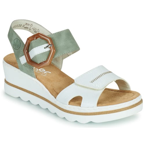 Rieker -Dames - groen olijf - sandalen - maat 38