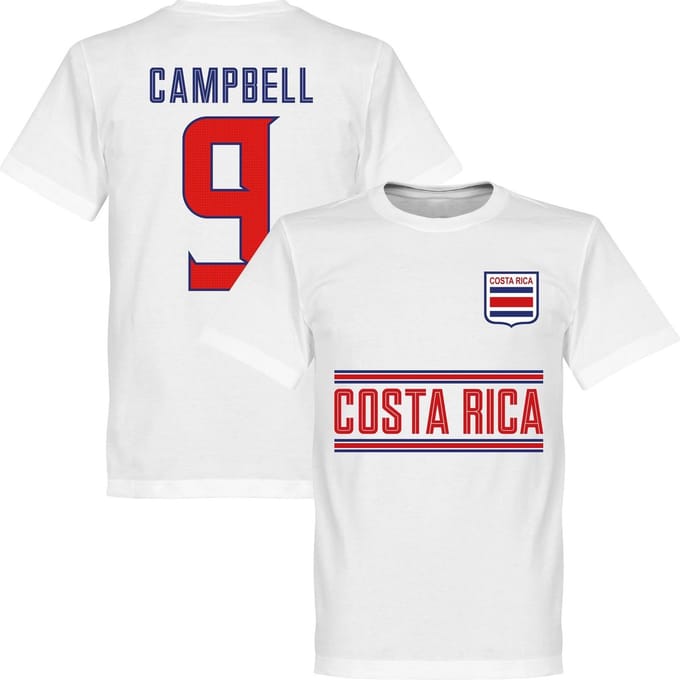 Costa Rica Campbell 9 Team T-Shirt - Wit - M