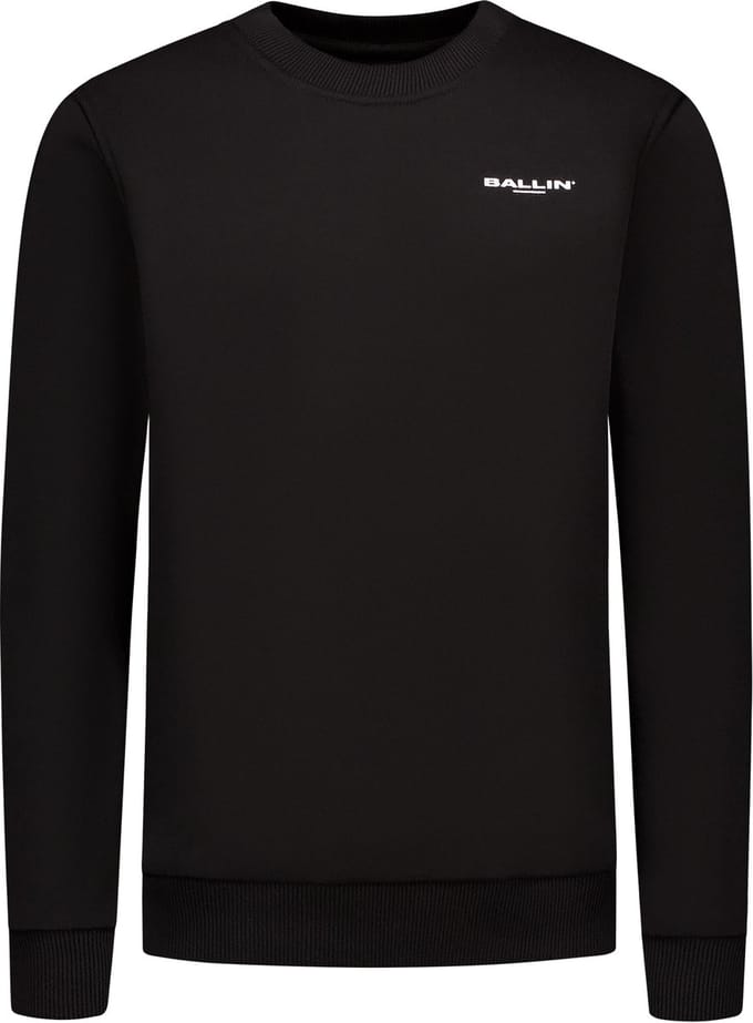 Ballin Amsterdam - Jongens Regular fit Sweaters Crewneck LS - Black - Maat 8