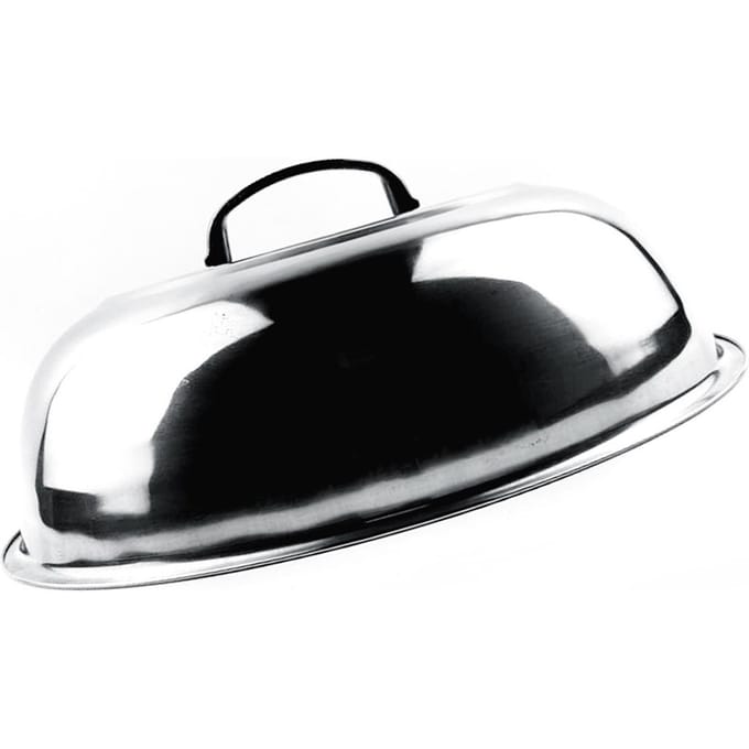 Couvercle de Pot Ménager Acier Inoxydable Sauteuse Vapeur Couvercle de Cuisson Multifonctionnel Circulaire 40cm / 15.7in black