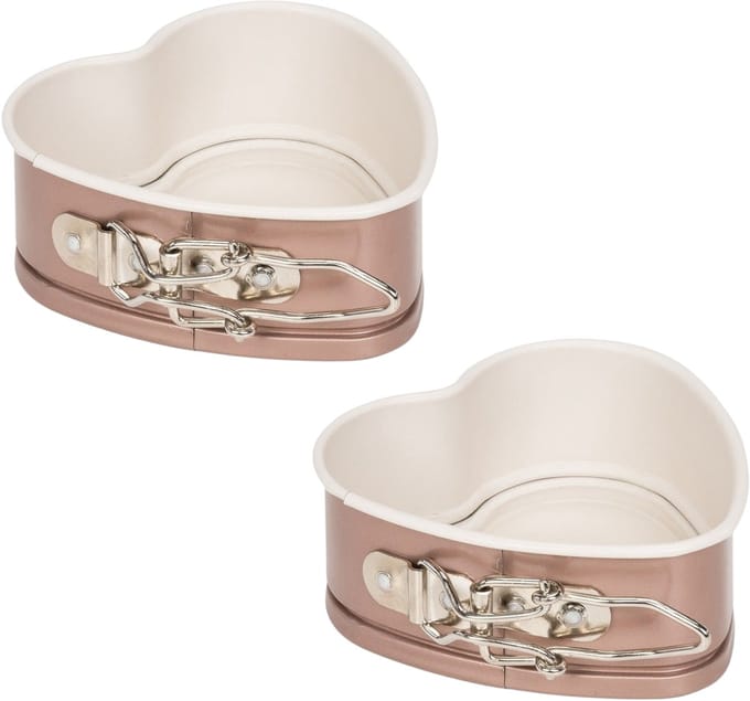 Patisse Springvorm - 2x - hart - anti-aanbak - taartvorm - 12 cm - klein hartje